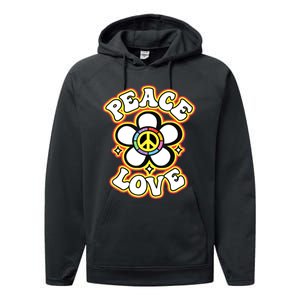 PEACE SIGN LOVE 60s 70s Tie Dye Hippie Costume Performance Fleece Hoodie