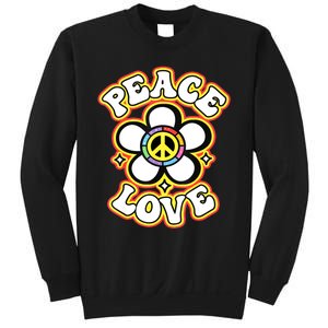 PEACE SIGN LOVE 60s 70s Tie Dye Hippie Costume Sweatshirt