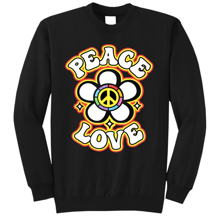 PEACE SIGN LOVE 60s 70s Tie Dye Hippie Costume Sweatshirt