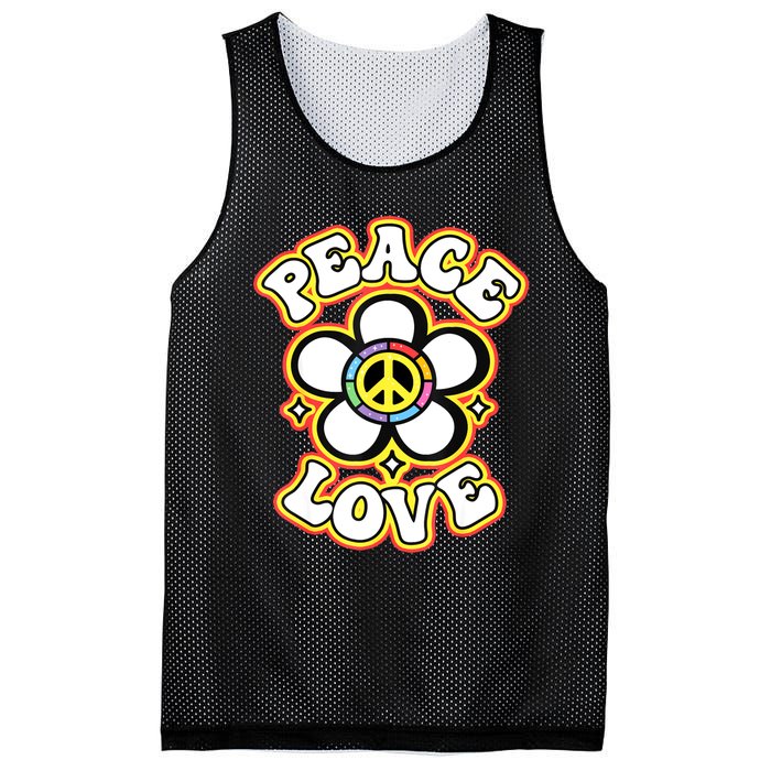 PEACE SIGN LOVE 60s 70s Tie Dye Hippie Costume Mesh Reversible Basketball Jersey Tank