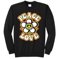 PEACE SIGN LOVE 60s 70s Tie Dye Hippie Costume Tall Sweatshirt