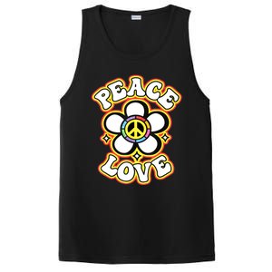 PEACE SIGN LOVE 60s 70s Tie Dye Hippie Costume PosiCharge Competitor Tank