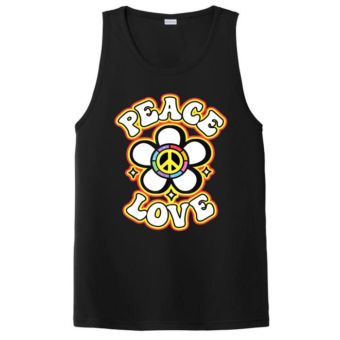 PEACE SIGN LOVE 60s 70s Tie Dye Hippie Costume PosiCharge Competitor Tank