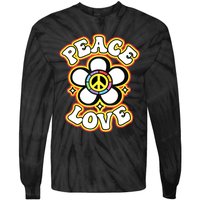 PEACE SIGN LOVE 60s 70s Tie Dye Hippie Costume Tie-Dye Long Sleeve Shirt