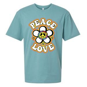 PEACE SIGN LOVE 60s 70s Tie Dye Hippie Costume Sueded Cloud Jersey T-Shirt