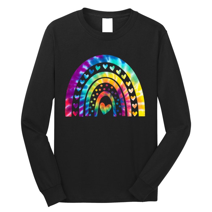 PEACE SIGN LOVE 60s 70s Tie Dye Hippie Costume Long Sleeve Shirt