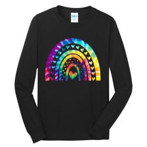 PEACE SIGN LOVE 60s 70s Tie Dye Hippie Costume Tall Long Sleeve T-Shirt