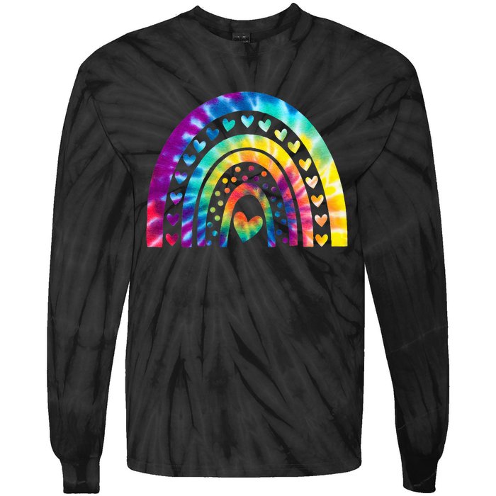 PEACE SIGN LOVE 60s 70s Tie Dye Hippie Costume Tie-Dye Long Sleeve Shirt