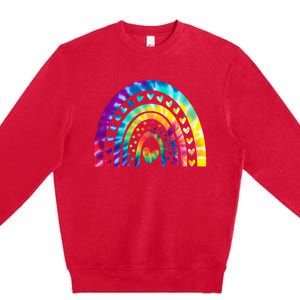 PEACE SIGN LOVE 60s 70s Tie Dye Hippie Costume Premium Crewneck Sweatshirt