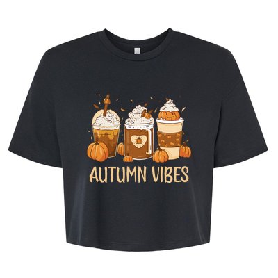 Pumpkin Spice Latte Fall Autumn Vibes Pumpkin Spice Coffee Bella+Canvas Jersey Crop Tee