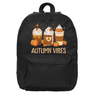 Pumpkin Spice Latte Fall Autumn Vibes Pumpkin Spice Coffee 16 in Basic Backpack