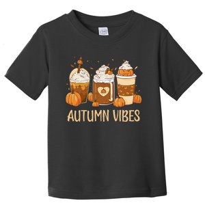 Pumpkin Spice Latte Fall Autumn Vibes Pumpkin Spice Coffee Toddler T-Shirt