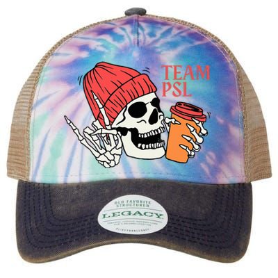 Pumpkin Spice Latte Lover Team Psl Halloween Costume Coffee Legacy Tie Dye Trucker Hat