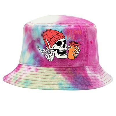 Pumpkin Spice Latte Lover Team Psl Halloween Costume Coffee Tie-Dyed Bucket Hat