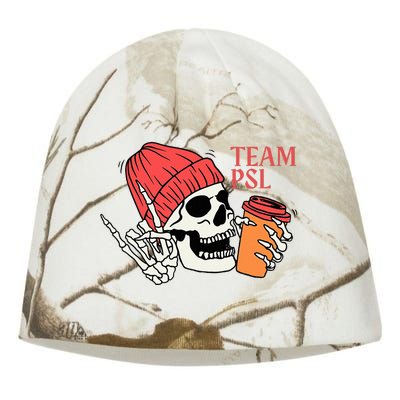 Pumpkin Spice Latte Lover Team Psl Halloween Costume Coffee Kati - Camo Knit Beanie