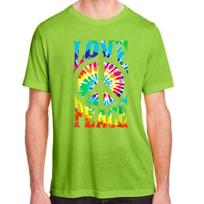 Peace Sign Love Shirt 60s 70s Tie Die Hippie Costume Adult ChromaSoft Performance T-Shirt