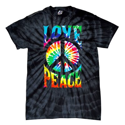 Peace Sign Love Shirt 60s 70s Tie Die Hippie Costume Tie-Dye T-Shirt