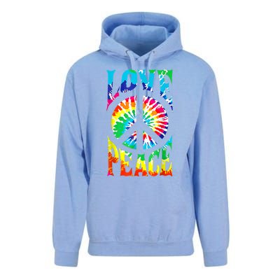 Peace Sign Love Shirt 60s 70s Tie Die Hippie Costume Unisex Surf Hoodie