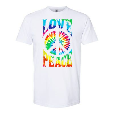 Peace Sign Love Shirt 60s 70s Tie Die Hippie Costume Softstyle CVC T-Shirt