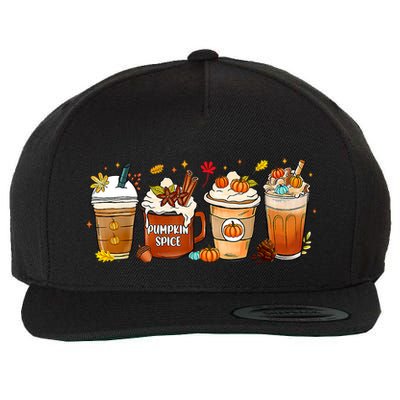 Pumpkin Spice Latte Fall Coffee Pumpkin SpiceThanksgiving Wool Snapback Cap