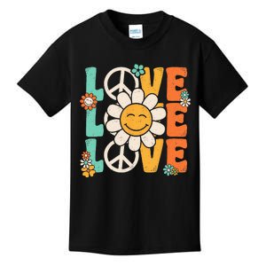 Peace Sign Love 60s 70s 80s Costume Groovy Theme Party Kids T-Shirt