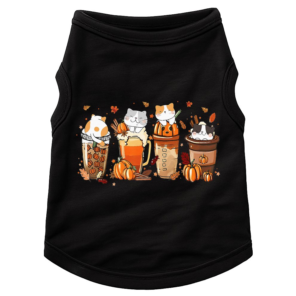 Pumpkin Spice Latte Costume For Cats Lover Doggie Tank