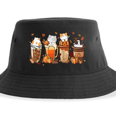 Pumpkin Spice Latte Costume For Cats Lover Sustainable Bucket Hat