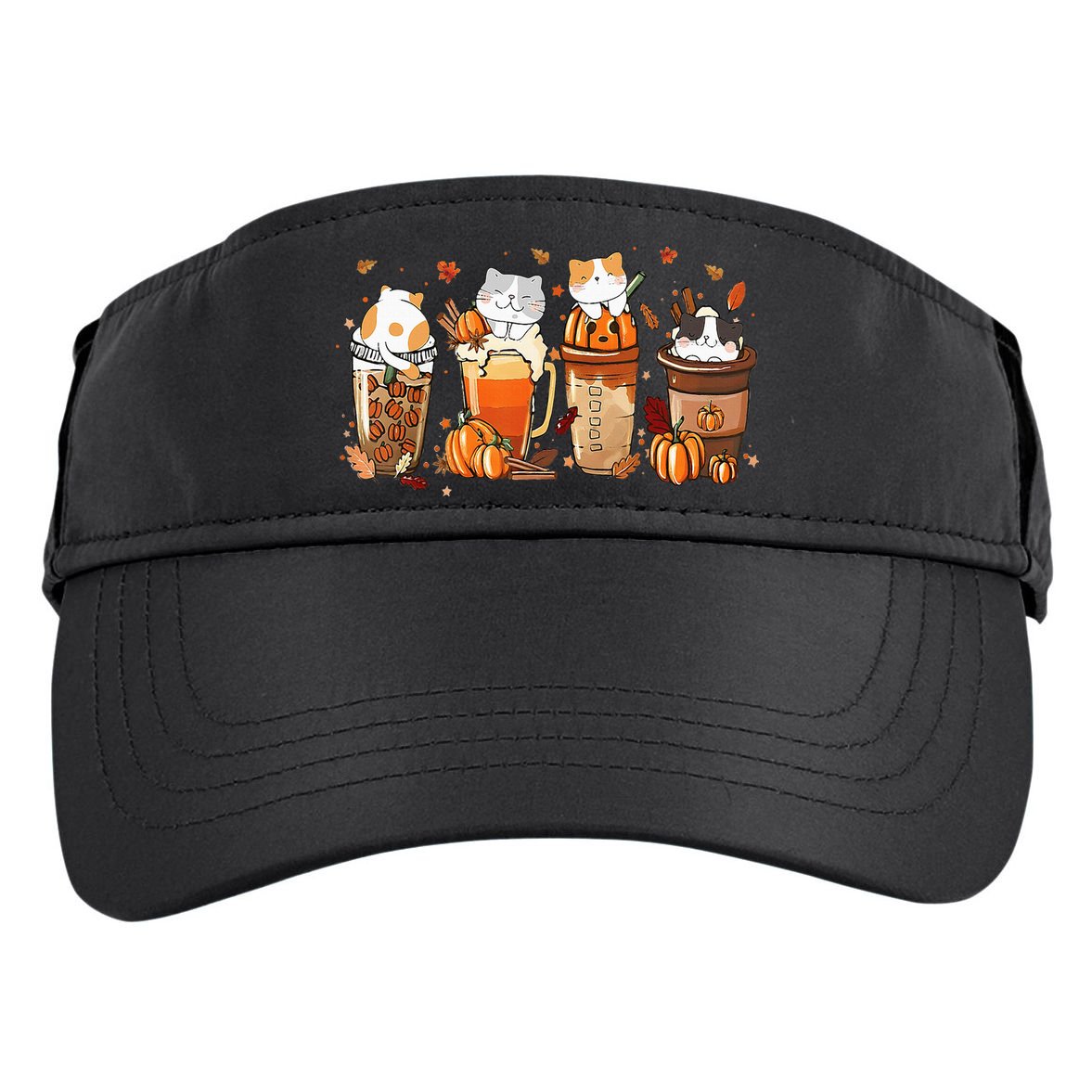 Pumpkin Spice Latte Costume For Cats Lover Adult Drive Performance Visor