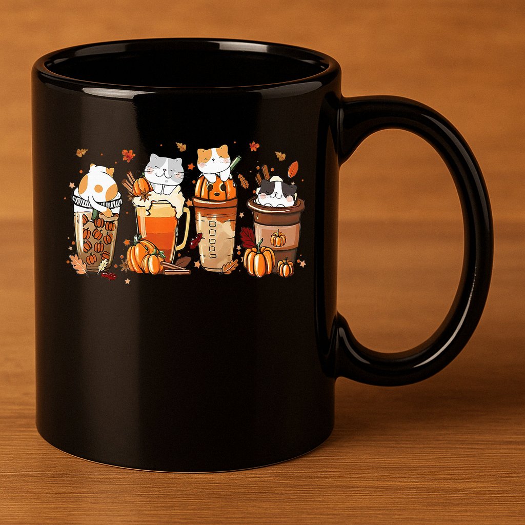 Pumpkin Spice Latte Costume For Cats Lover 11oz C Handle Ceramic Mug