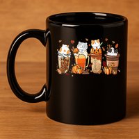 Pumpkin Spice Latte Costume For Cats Lover 11oz C Handle Ceramic Mug