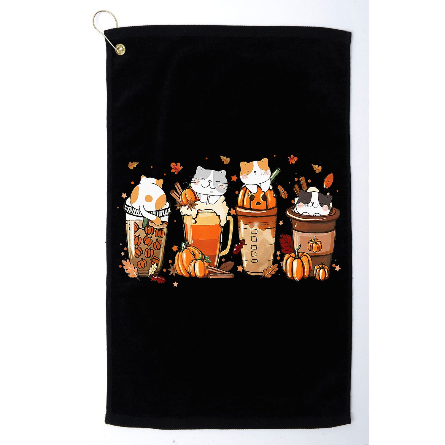 Pumpkin Spice Latte Costume For Cats Lover Golf Towel