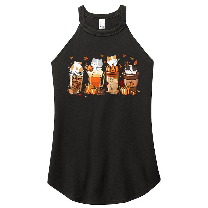 Pumpkin Spice Latte Costume For Cats Lover Women's Perfect Tri Rocker Tank