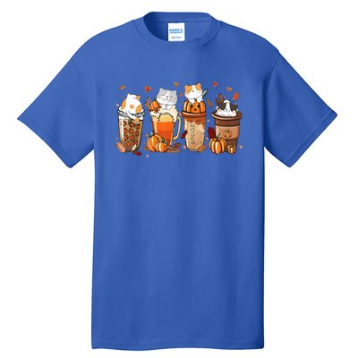 Pumpkin Spice Latte Costume For Cats Lover Tall T-Shirt