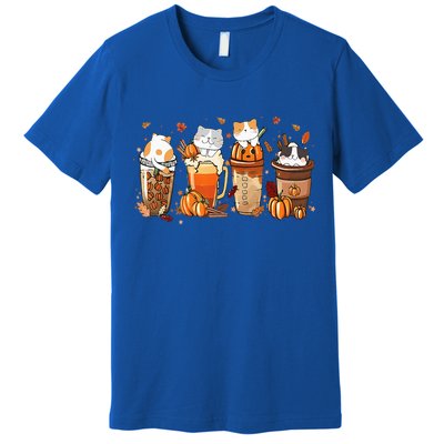 Pumpkin Spice Latte Costume For Cats Lover Premium T-Shirt