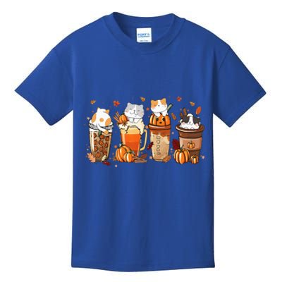 Pumpkin Spice Latte Costume For Cats Lover Kids T-Shirt