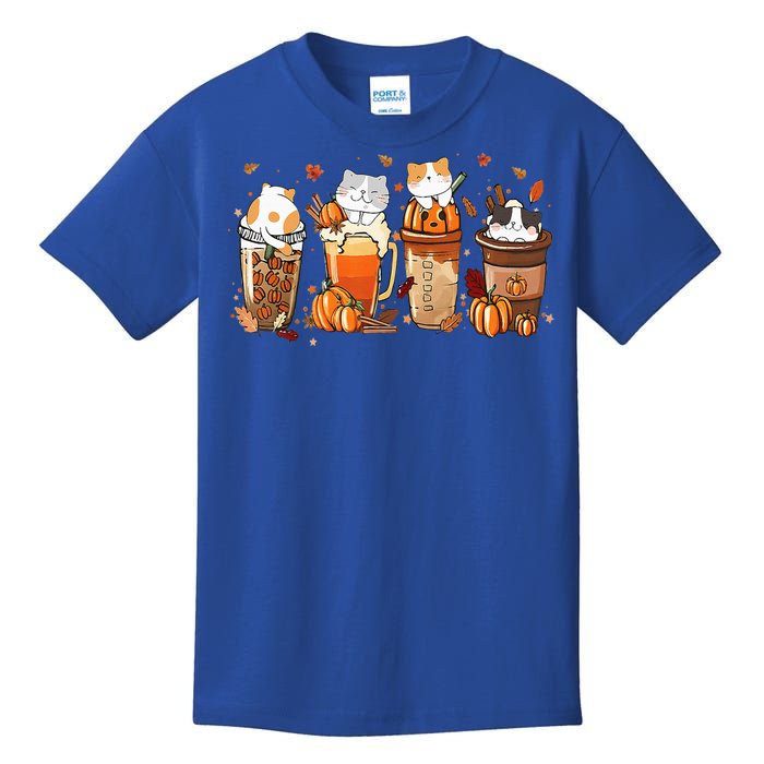 Pumpkin Spice Latte Costume For Cats Lover Kids T-Shirt