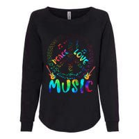 Peace Sign Love Music 60s 70s Tie Die Hippie Costume Womens California Wash Sweatshirt