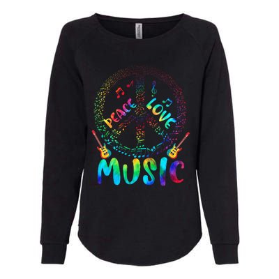 Peace Sign Love Music 60s 70s Tie Die Hippie Costume Womens California Wash Sweatshirt