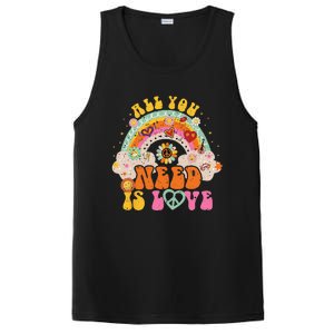 PEACE SIGN LOVE 60s 70s Hippie Groovy Vibes Halloween PosiCharge Competitor Tank