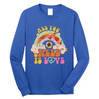 PEACE SIGN LOVE 60s 70s Hippie Groovy Vibes Halloween Long Sleeve Shirt