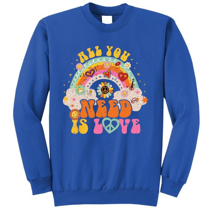 PEACE SIGN LOVE 60s 70s Hippie Groovy Vibes Halloween Sweatshirt