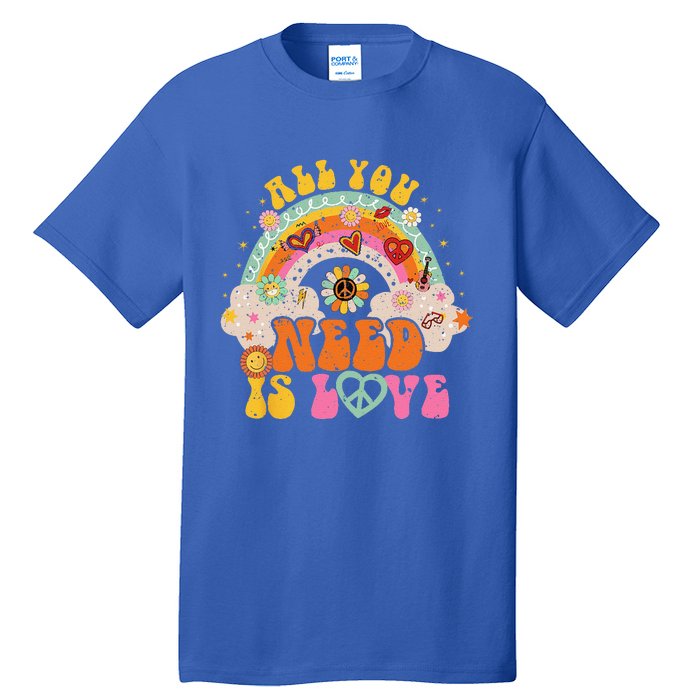 PEACE SIGN LOVE 60s 70s Hippie Groovy Vibes Halloween Tall T-Shirt