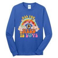 PEACE SIGN LOVE 60s 70s Hippie Groovy Vibes Halloween Tall Long Sleeve T-Shirt