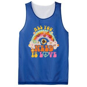 PEACE SIGN LOVE 60s 70s Hippie Groovy Vibes Halloween Mesh Reversible Basketball Jersey Tank