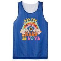 PEACE SIGN LOVE 60s 70s Hippie Groovy Vibes Halloween Mesh Reversible Basketball Jersey Tank