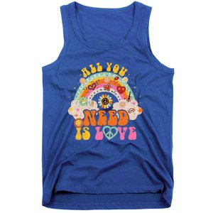 PEACE SIGN LOVE 60s 70s Hippie Groovy Vibes Halloween Tank Top