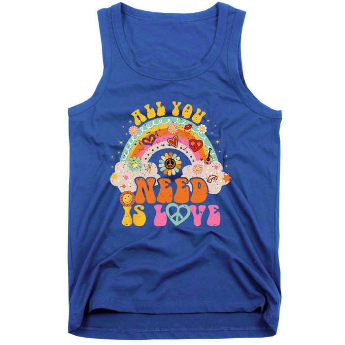 PEACE SIGN LOVE 60s 70s Hippie Groovy Vibes Halloween Tank Top