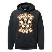 PEACE SIGN LOVE Shirt 60s 70s Tie Dye Hippie Costume Performance Fleece Hoodie