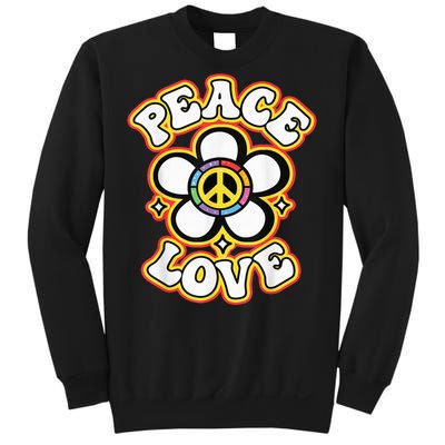 PEACE SIGN LOVE Shirt 60s 70s Tie Dye Hippie Costume Sweatshirt