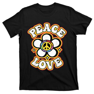 PEACE SIGN LOVE Shirt 60s 70s Tie Dye Hippie Costume T-Shirt